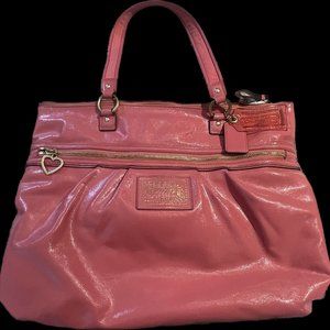 Coach Patent Leather Pink Poppy Tote